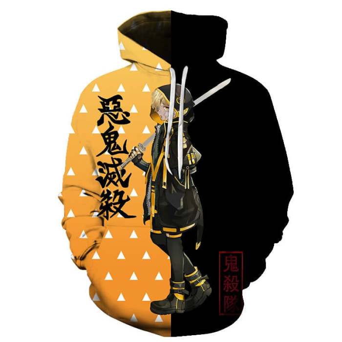 Demon Slayer Kimetsu No Yaiba Anime 3 Unisex Adult Cosplay 3D Print Hoodie Pullover Sweatshirt