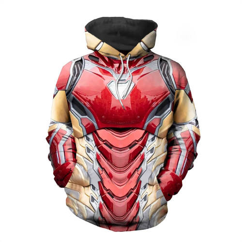 Iron Man Movie  Uniform Unisex Adult Cosplay 3D Print Hoodie Pullover Sweatshirt