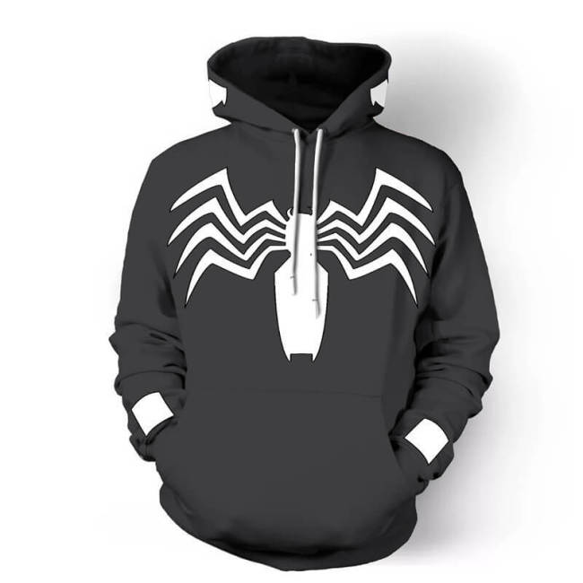 Venom Movie Brock Eddie 3 Unisex Adult Cosplay 3D Print Hoodie Pullover Sweatshirt
