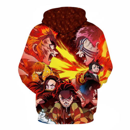 Demon Slayer Kimetsu No Yaiba Anime 6 Unisex Adult Cosplay 3D Print Hoodie Pullover Sweatshirt