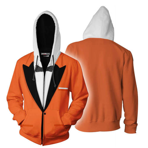 Kingsman: The Golden Circle Movie Gary Eggsy Unwin Orange Unisex Adult Cosplay Zip Up 3D Print Hoodies Jacket Sweatshirt