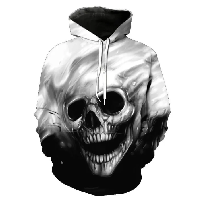 Skull Lol Laugh Unisex Adult Cosplay 3D Print Hoodie Pullover Sweatshirt