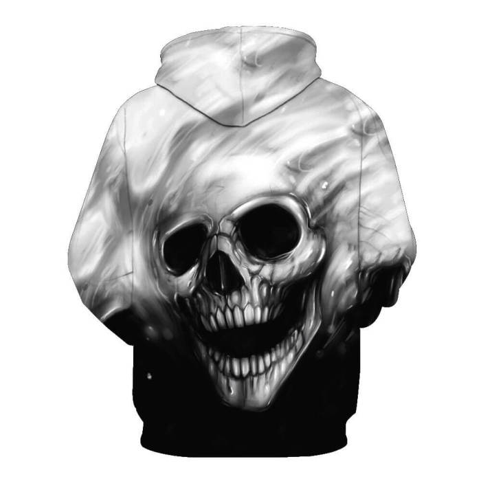 Skull Lol Laugh Unisex Adult Cosplay 3D Print Hoodie Pullover Sweatshirt