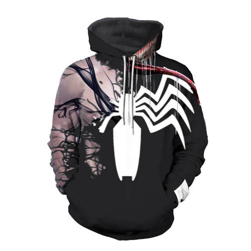 Venom Movie Brock Eddie 7 Unisex Adult Cosplay 3D Print Hoodie Pullover Sweatshirt