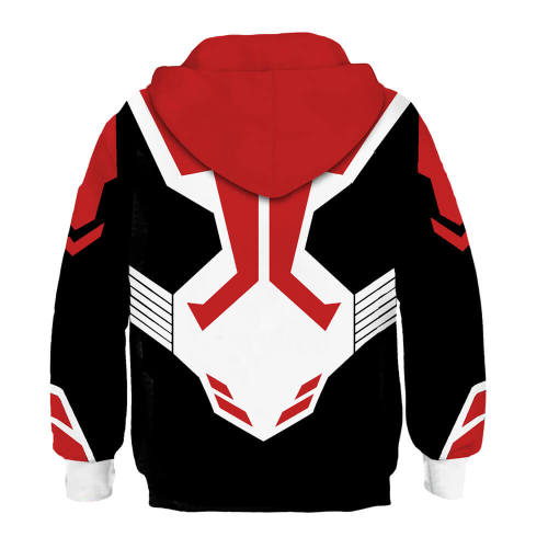 Kids Power Rangers Tv Black Red Cosplay 3D Printed Hoodie Pullover Sweatshirt