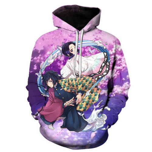 Demon Slayer Kimetsu No Yaiba Anime Tomioka Giyuu 3 Unisex Adult Cosplay 3D Print Hoodie Pullover Sweatshirt