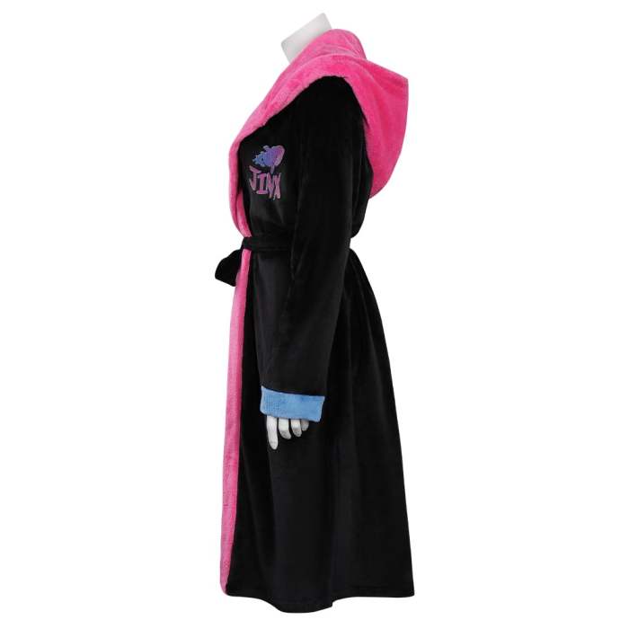Arcane: League Of Legends Lol Jinx Bathrobe Grown Sleepwear Halloween Carnival Cosplay Costume