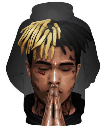 American Rapper Xxxtentacion Jahseh Dwayne Ricardo Onfroy Style 7 Cosplay Costume Pullover Hoodie