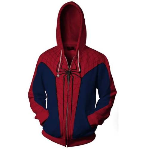 Spider-Man Movie Peter Benjamin Parker 13 Unisex Adult Cosplay Zip Up 3D Print Hoodies Jacket Sweatshirt