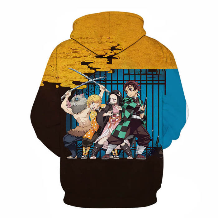 Demon Slayer Kimetsu No Yaiba Anime Kamado Tanjirou 7 Unisex Adult Cosplay 3D Print Hoodie Pullover Sweatshirt