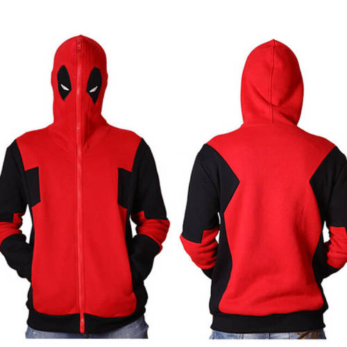 Deadpool Movie Wade Winston Wilson Full Masked Unisex Adult Cosplay Zip Up 3D Print Hoodies Jacket Sweatshirt