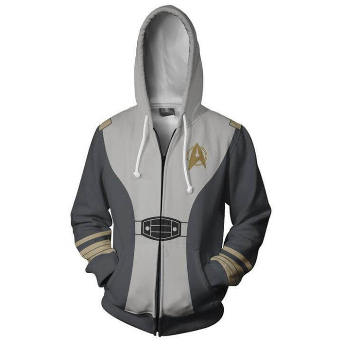 Star Trek Ii The Wrath Of Khan Tv Grey Uniform Unisex Adult Cosplay Zip Up 3D Print Hoodies Jacket Sweatshirt