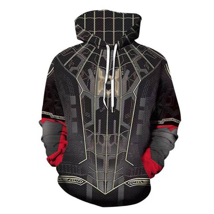 Spider-Man 3 Movie Black Spiderman Unisex Adult Cosplay 3D Print Hoodie Pullover Sweatshirt