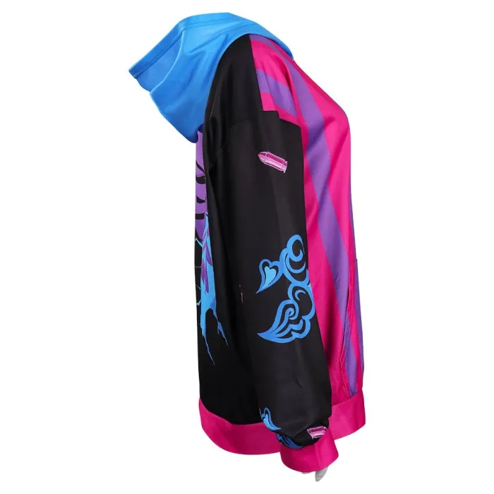 Arcane: League Of Legends Jinx Lol Hoodie Hooded Sweatshiirt Cosplay Costume
