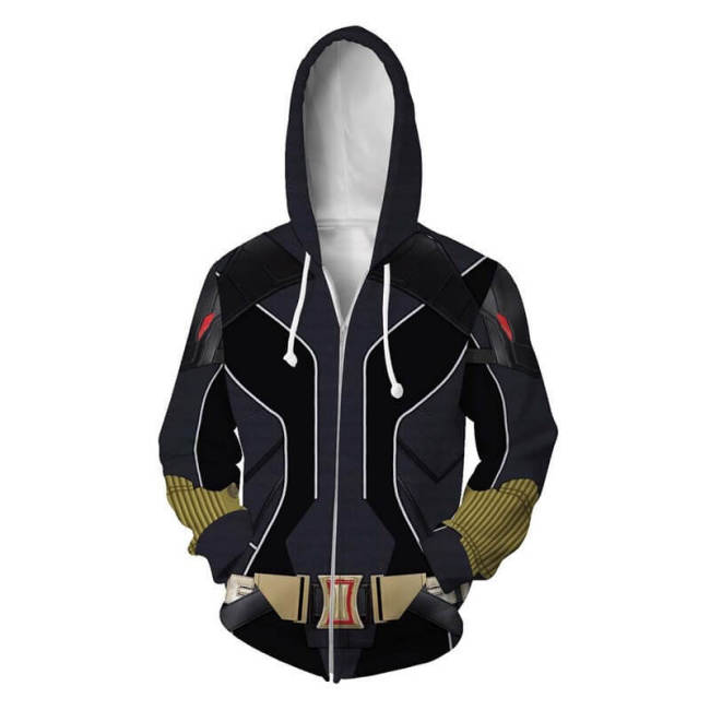 The Black Widow Movie Natasha Romanoff  Unisex Adult Cosplay Zip Up 3D Print Hoodies Jacket Sweatshirt