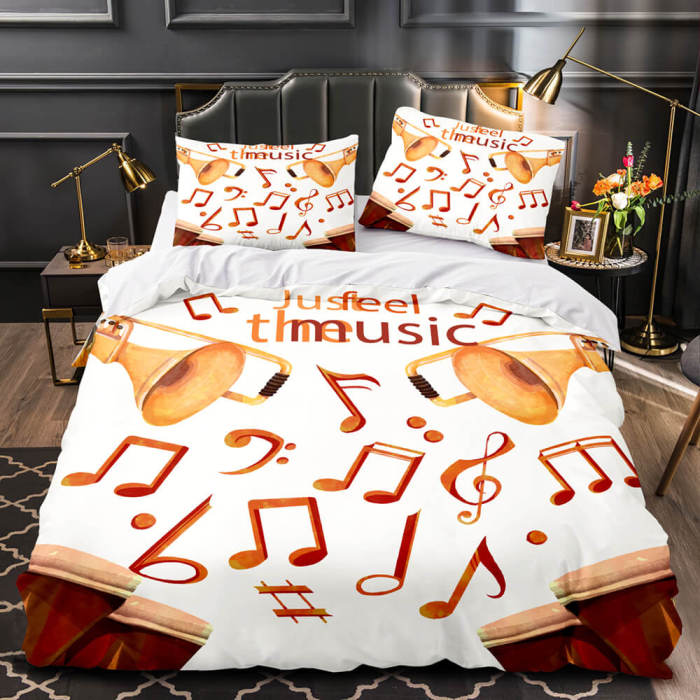 Music Print Bedding Set Quilt Duvet Covers Without Filler