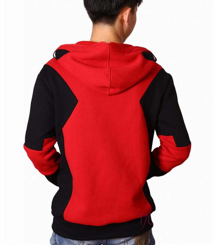 Deadpool Movie Wade Winston Wilson Full Masked Unisex Adult Cosplay Zip Up 3D Print Hoodies Jacket Sweatshirt