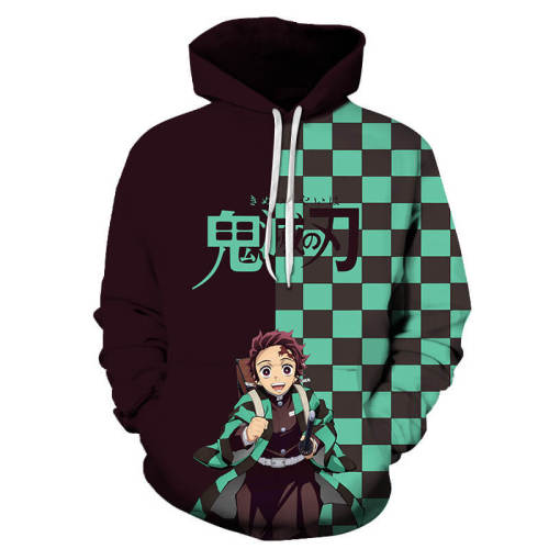 Demon Slayer Kimetsu No Yaiba Anime Kamado Tanjirou 1 Unisex Adult Cosplay 3D Print Hoodie Pullover Sweatshirt