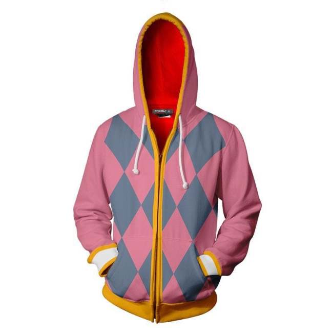 Howl'S Moving Castle Movie Wizard Howl Pink Unisex Adult Cosplay Zip Up 3D Print Hoodies Jacket Sweatshirt