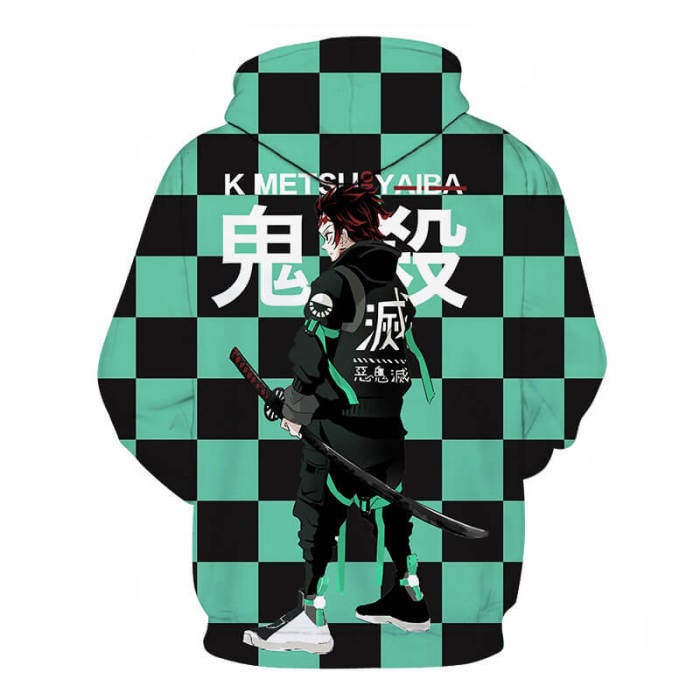Demon Slayer Kimetsu No Yaiba Anime Kamado Tanjirou 3 Unisex Adult Cosplay 3D Print Hoodie Pullover Sweatshirt