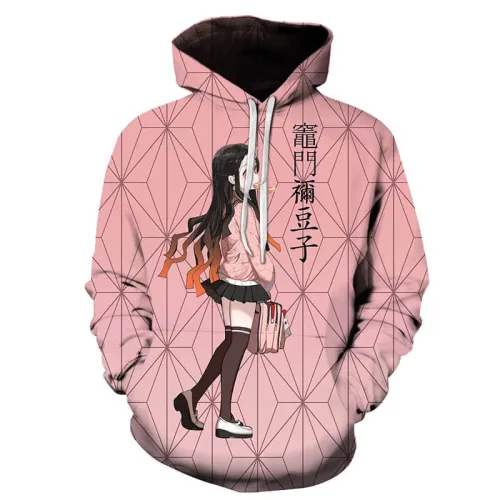 Demon Slayer Kimetsu No Yaiba Anime Kamado Nezuko 2 Unisex Adult Cosplay 3D Print Hoodie Pullover Sweatshirt