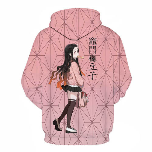 Demon Slayer Kimetsu No Yaiba Anime Kamado Nezuko 2 Unisex Adult Cosplay 3D Print Hoodie Pullover Sweatshirt