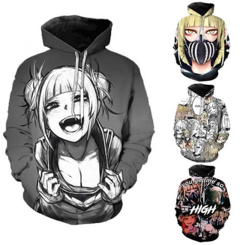 My Hero Academy Anime Yakuza Himiko Toga Cross My Body Transform Unisex Adult Cosplay 3D Print Hoodie Pullover Sweatshirt