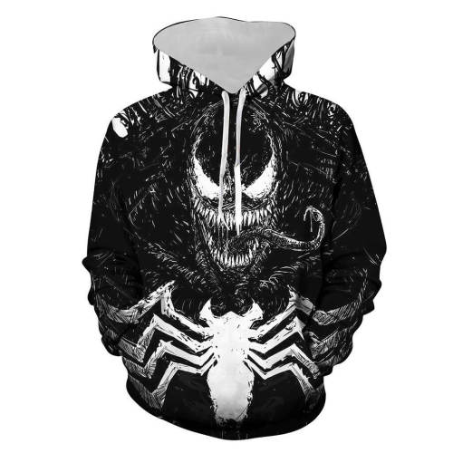 Venom Movie Brock Eddie 2 Unisex Adult Cosplay 3D Print Hoodie Pullover Sweatshirt