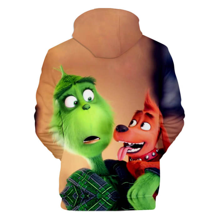 The Grinch Cartoon Movie Green Fur Hair Monster Christmas Mischief Joke 3 Unisex Adult Cosplay 3D Print Hoodie Pullover Sweatshirt