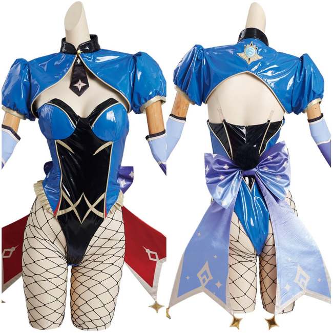 Genshin Impact Mona Bunny Girls Jumpsuit Halloween Carnival Cosplay Costume-®