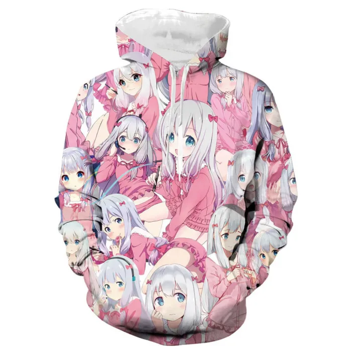 Eromanga Sensei Novel Sexy Izumi Sagiri Unisex Adult Cosplay 3D Print Hoodies Pullover Sweatshirt