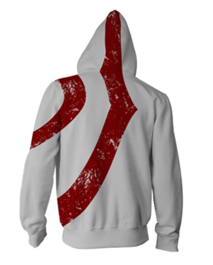 God Of War Game Kratos Ghost Of Sparta Spartans Unisex Adult Cosplay Zip Up 3D Print Hoodies Jacket Sweatshirt