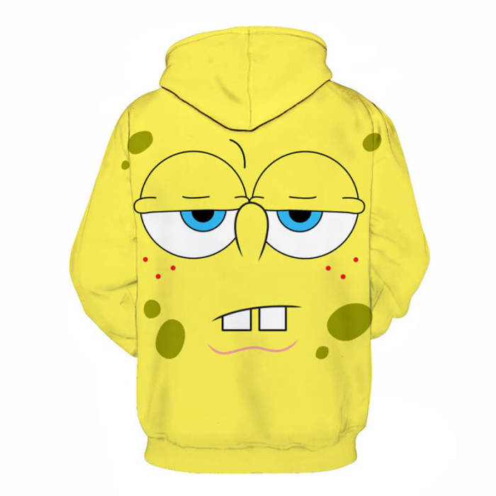 Spongebob Squarepants Cartoon Absorbent And Yellow Unisex Adult Cosplay 3D Print Hoodie Pullover Sweatshirt