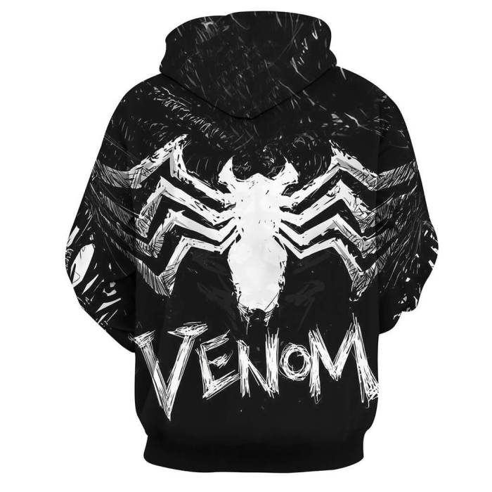 Venom Movie Brock Eddie 2 Unisex Adult Cosplay 3D Print Hoodie Pullover Sweatshirt