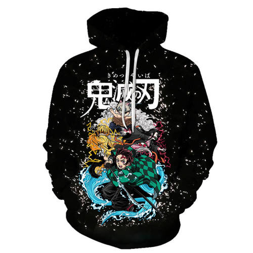 Demon Slayer Kimetsu No Yaiba Anime Kamado Tanjirou 8 Unisex Adult Cosplay 3D Print Hoodie Pullover Sweatshirt