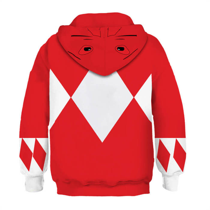 Kids Power Rangers Tv Jason Lee Scott Red Ranger Cosplay 3D Printed Hoodie Pullover Sweatshirt