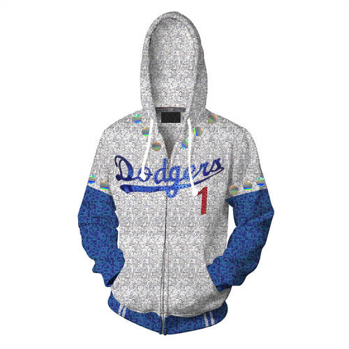 Rocketman Movie Elton John Dodgers Baseball Team Uniform Unisex Adult Cosplay Zip Up 3D Print Hoodies Jacket Sweatshirt