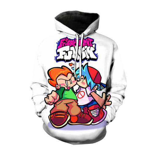Friday Night Funkin Game Pico Vs Boyfriend Unisex Adult Cosplay 3D Print Hoodie Pullover Sweatshirt