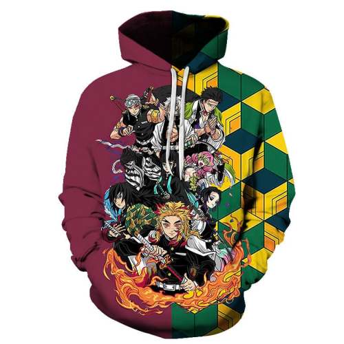 Demon Slayer Kimetsu No Yaiba Anime Tomioka Giyuu 4 Unisex Adult Cosplay 3D Print Hoodie Pullover Sweatshirt