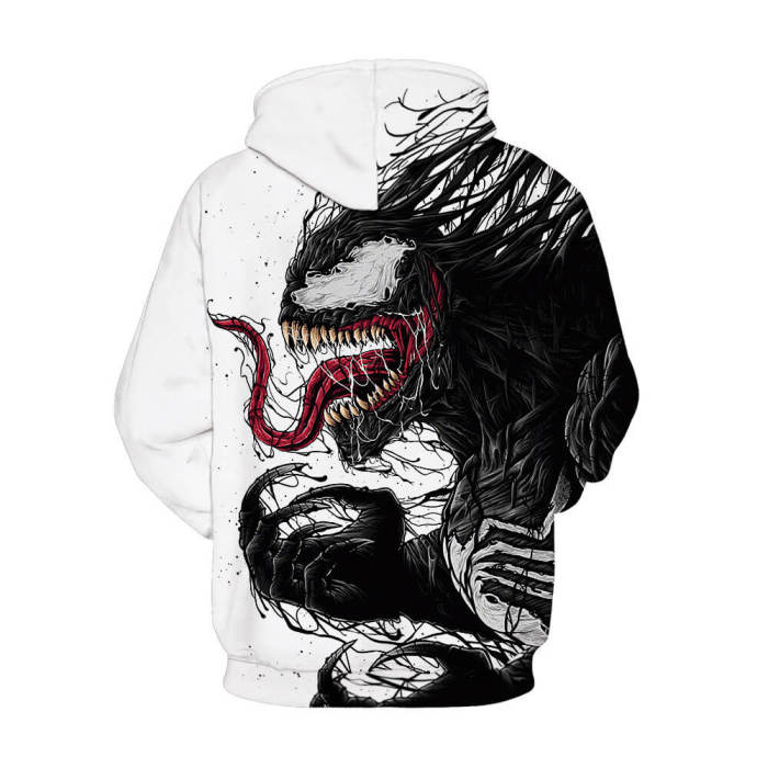 Venom Movie Brock Eddie 11 Unisex Adult Cosplay 3D Print Hoodie Pullover Sweatshirt