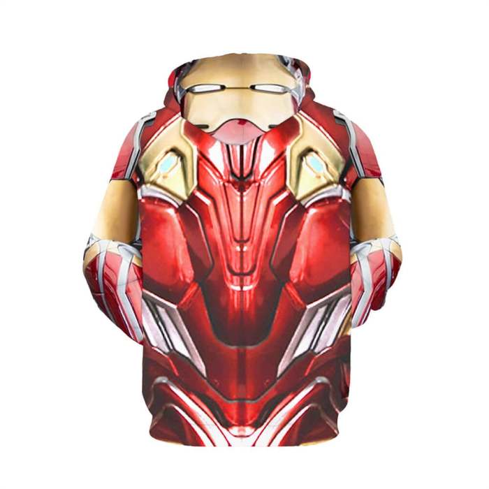 Iron Man Movie  Uniform Unisex Adult Cosplay 3D Print Hoodie Pullover Sweatshirt