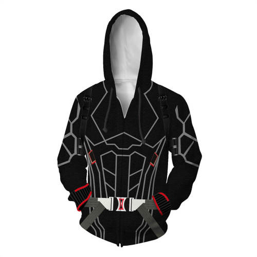 The Black Widow Movie Natasha Romanoff Unisex Adult Cosplay Zip Up 3D Print Hoodies Jacket Sweatshirt