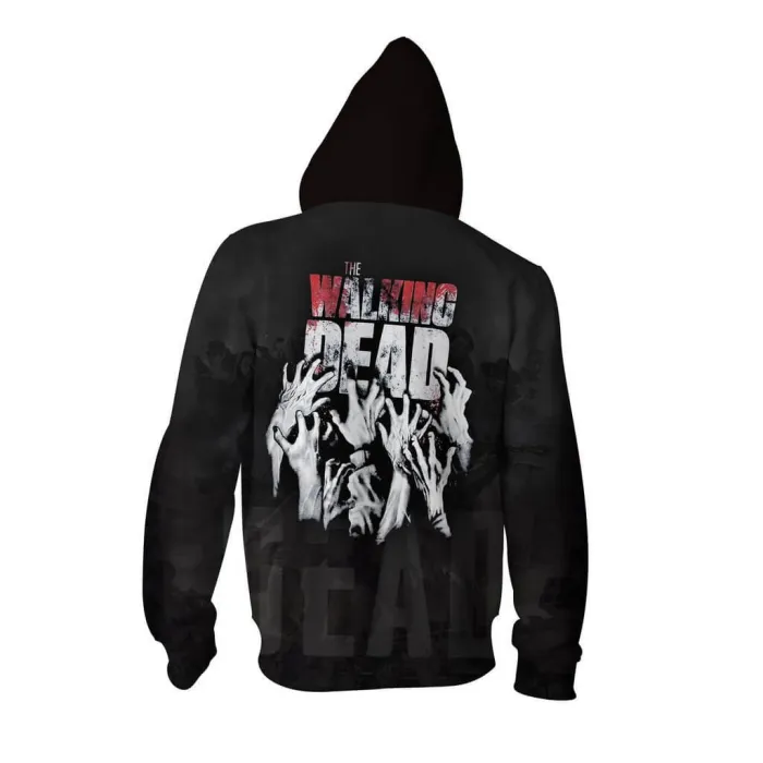 The Walking Dead Tv Rick Grimes Unisex Adult Cosplay Zip Up 3D Print Hoodies Jacket Sweatshirt