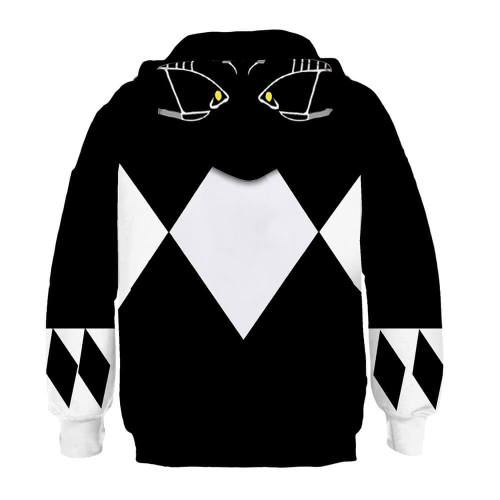 Kids Power Rangers Tv Zachary Zack Taylor Black Ranger Cosplay 3D Printed Hoodie Pullover Sweatshirt
