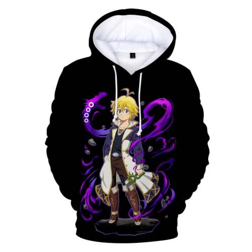 The Seven Deadly Sins Anime Meliodas Dragon'S Sin Of Wrath Unisex Adult Cosplay 3D Print Hoodie Pullover Sweatshirt
