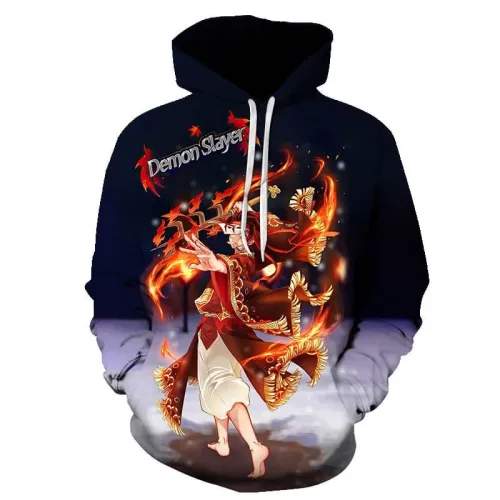 Demon Slayer Kimetsu No Yaiba Anime 5 Unisex Adult Cosplay 3D Print Hoodie Pullover Sweatshirt