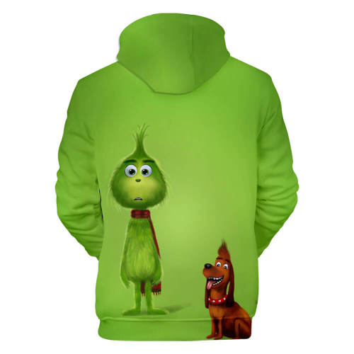 The Grinch Cartoon Movie Green Fur Hair Monster Christmas Mischief Joke 10 Unisex Adult Cosplay 3D Print Hoodie Pullover Sweatshirt