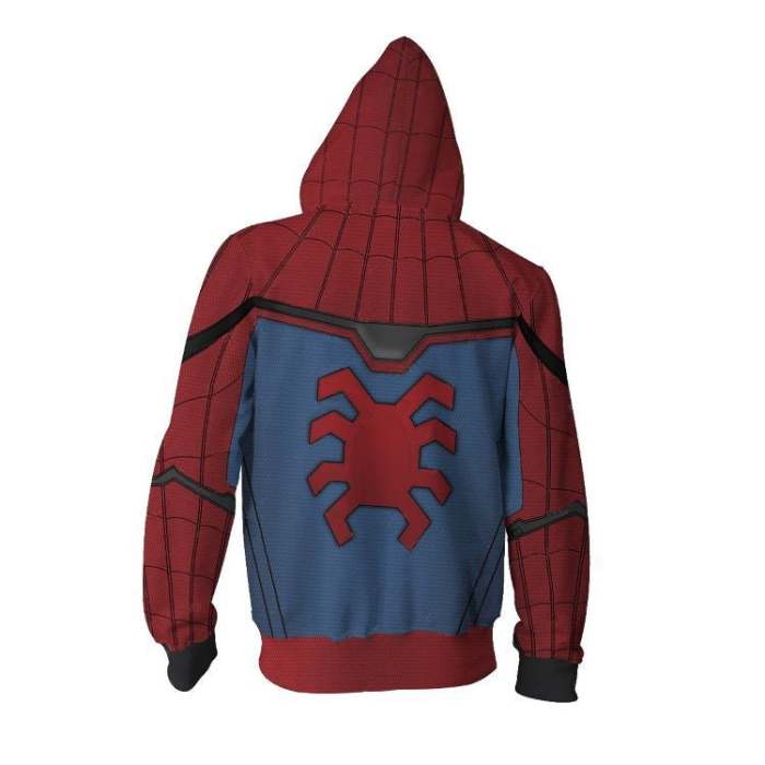 Spider-Man Movie Peter Benjamin Parker 7 Unisex Adult Cosplay Zip Up 3D Print Hoodies Jacket Sweatshirt