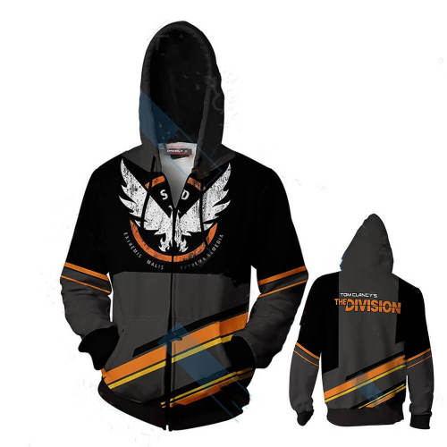 Tom Clancy'S The Division 2 Game Demolitionist Sharpshooter Survivalist Unisex Adult Cosplay Zip Up 3D Print Hoodies Jacket Sweatshirt