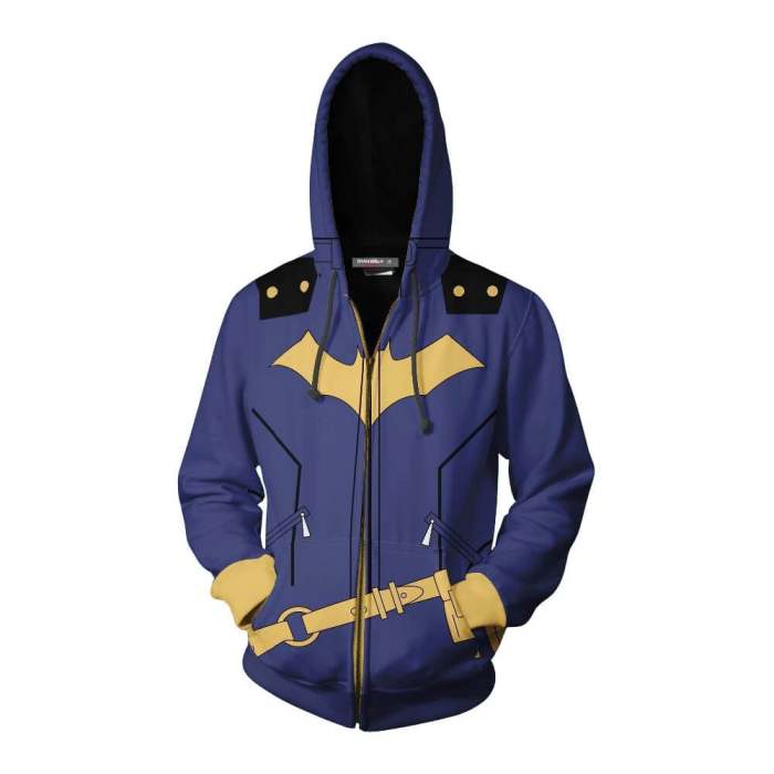 Batgirl Amy Beddoes Oracle Comic Barbara Joan Gordon Superhero Unisex Adult Cosplay Zip Up 3D Print Hoodies Jacket Sweatshirt